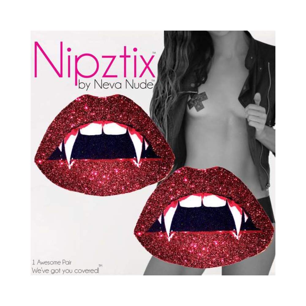 Neva Nude Pasties Vampire Lips Glitter Red-blank-Sexual Toys®