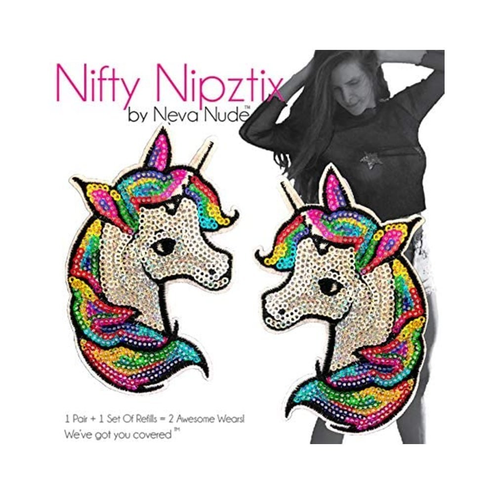 Neva Nude Reusable Pasty Unicorn Sequins-blank-Sexual Toys®