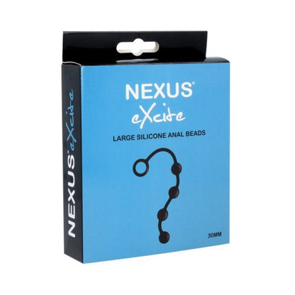 Nexus Excite Silicone Anal Beads - Black-Nexus-Sexual Toys®