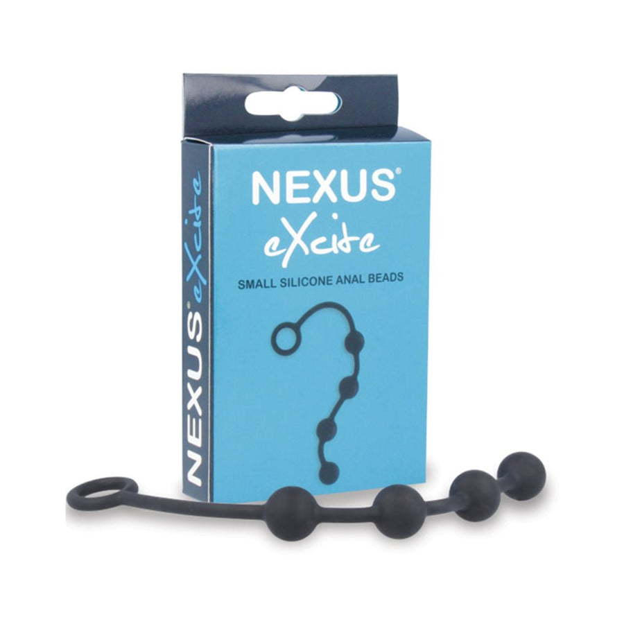Nexus Excite Silicone Anal Beads - Black-Nexus-Sexual Toys®