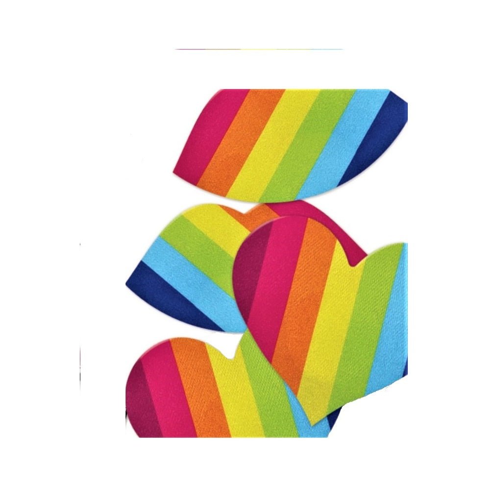 Nipplicious - Rainbow Nipple Pasties - 2-pack - Hearts & Lips Shape-blank-Sexual Toys®