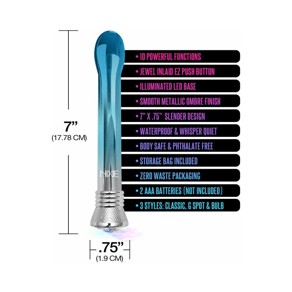 Nixie Waterproof 10-function Bulb Vibe - Blue Ombre Glow-blank-Sexual Toys®