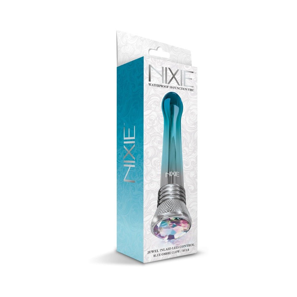 Nixie Waterproof 10-function Bulb Vibe - Blue Ombre Glow-blank-Sexual Toys®