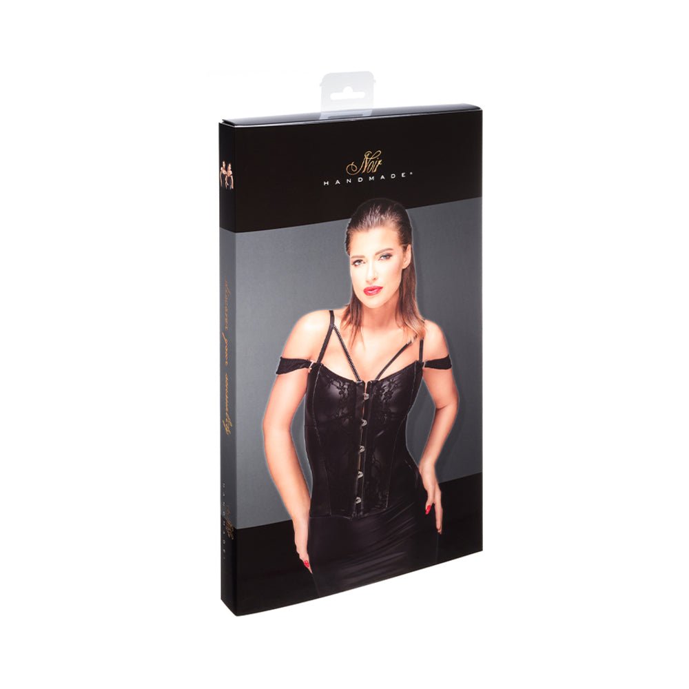 Noir Handmade Powerwetlook Corset With Lace-Noir Handmade-Sexual Toys®