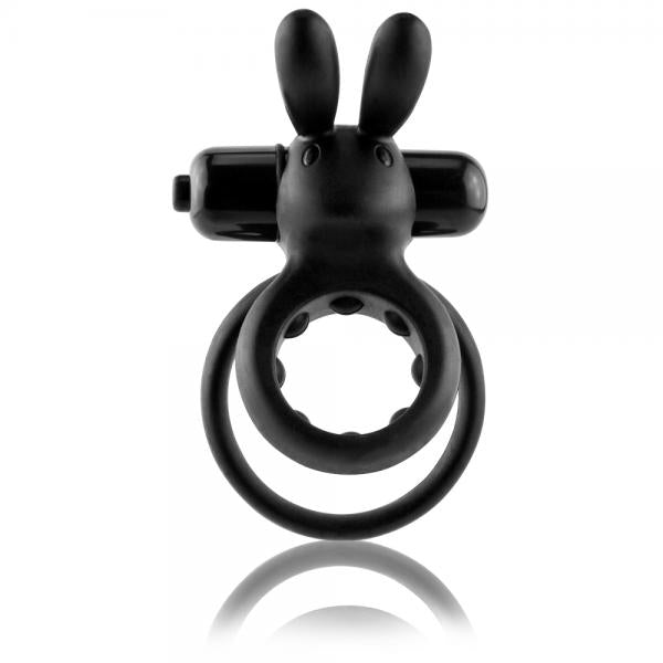 OHare Rabbit Vibrating Ring - Black-Screaming O-Sexual Toys®