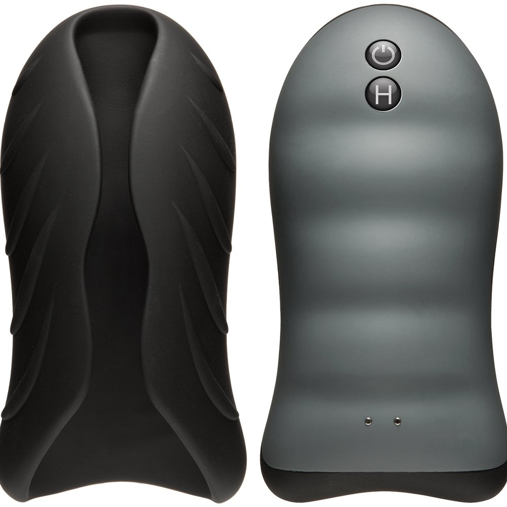 Optimale Silicone Auto-heating Stroker Rechargebale Vibrating Black/slate-Doc Johnson-Sexual Toys®