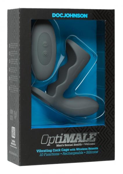Optimale Vibe Cock Cage W/ Remote Slate-blank-Sexual Toys®