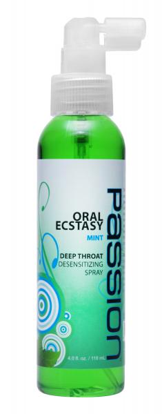 Oral Ecstasy Mint Flavored Deep Throat Numbing Spray 4oz-Passion Lubes-Sexual Toys®