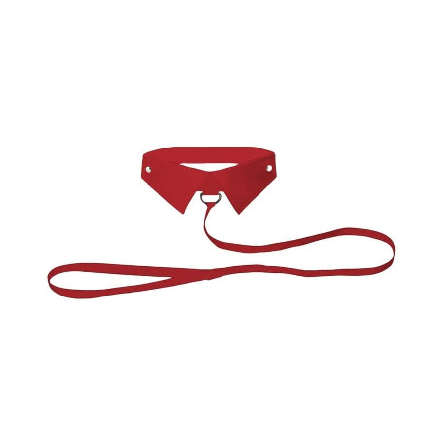 Ouch! Classic Collar with Leash - Red-Shots-Sexual Toys®