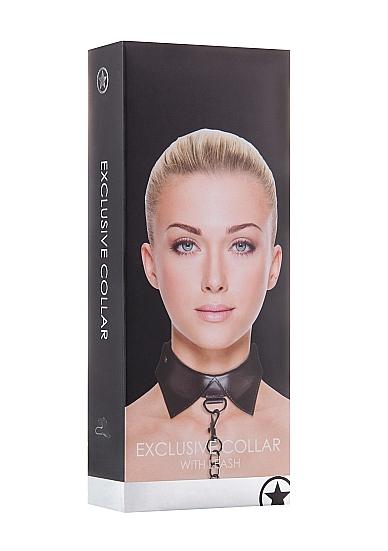 Ouch Exclusive Collar & Leash Black-Shots-Sexual Toys®