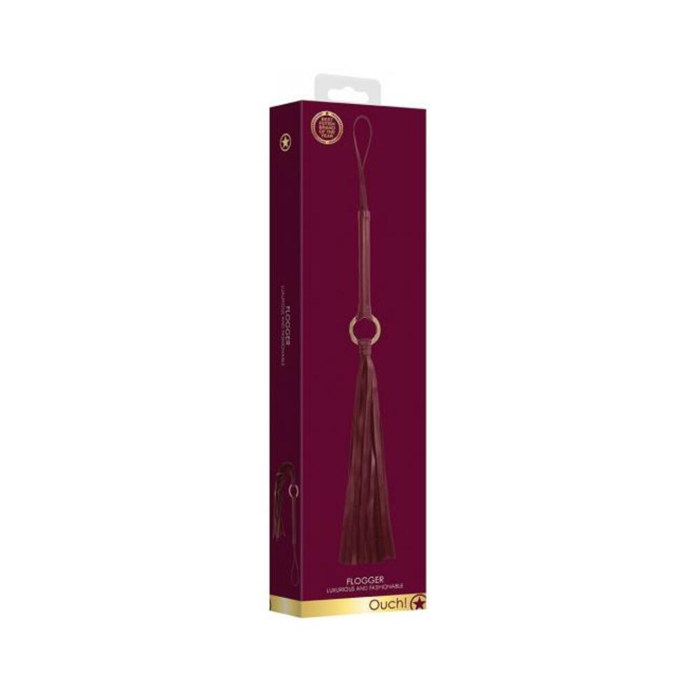 Ouch Halo Flogger Burgundy-Shots-Sexual Toys®
