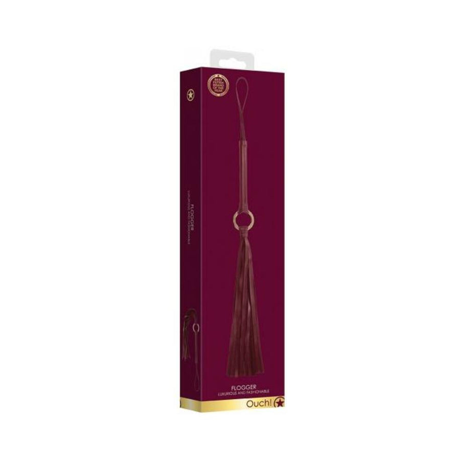 Ouch Halo Flogger Burgundy-Shots-Sexual Toys®
