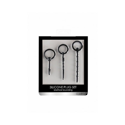 Ouch! Urethral Sounding Plug Set - Black-Shots-Sexual Toys®