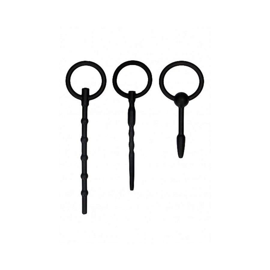 Ouch! Urethral Sounding Plug Set - Black-Shots-Sexual Toys®
