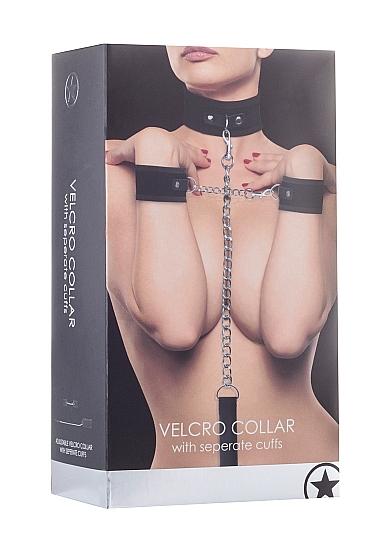 Ouch Velcro Collar with Separate Cuffs Black-Shots-Sexual Toys®