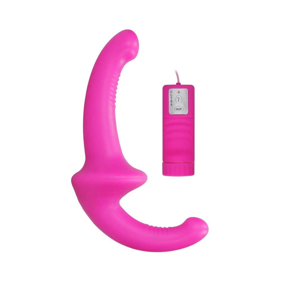 Ouch Vibrating Silicone Strapless Strap On Pink-Shots-Sexual Toys®