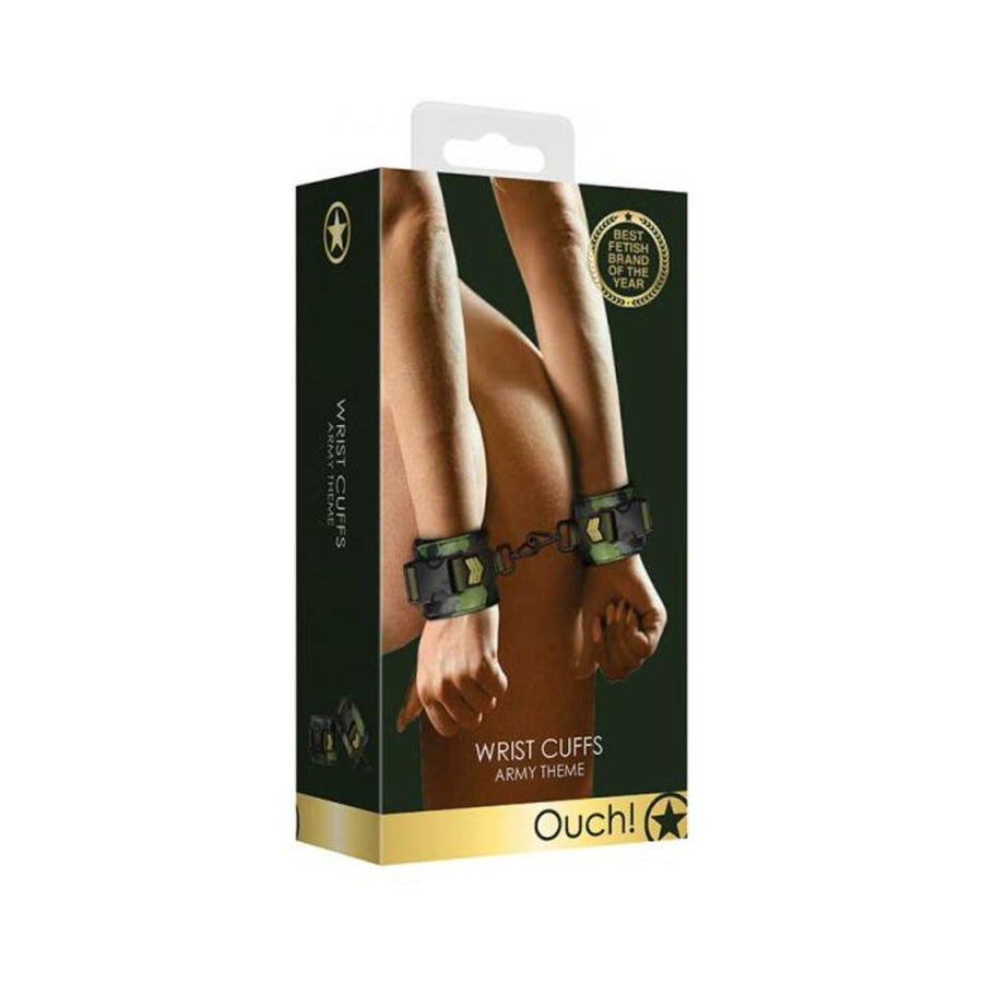 Ouch Wrist Cuffs - Army Theme - Green-Shots-Sexual Toys®