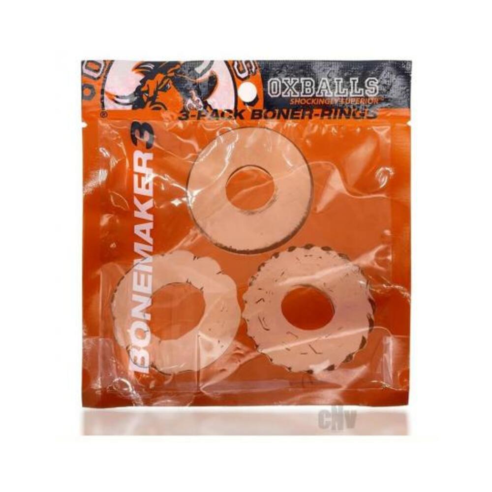Oxballs Bonemaker 3-pack Boner Cockring Kit Flextpr Clear-blank-Sexual Toys®