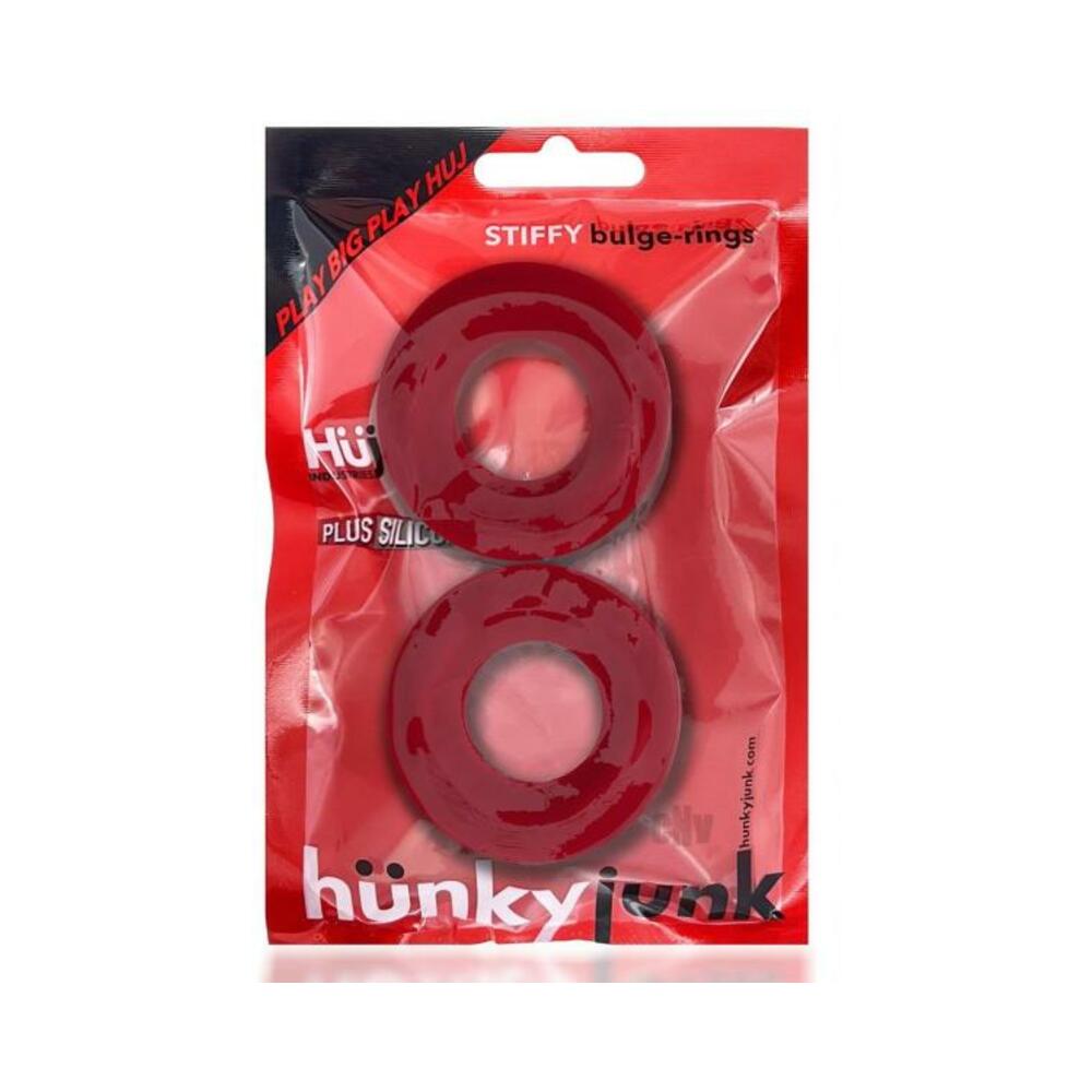 Oxballs Stiffy 2-pack Bulge Cockrings Silicone Tpr Cherry Ice-blank-Sexual Toys®