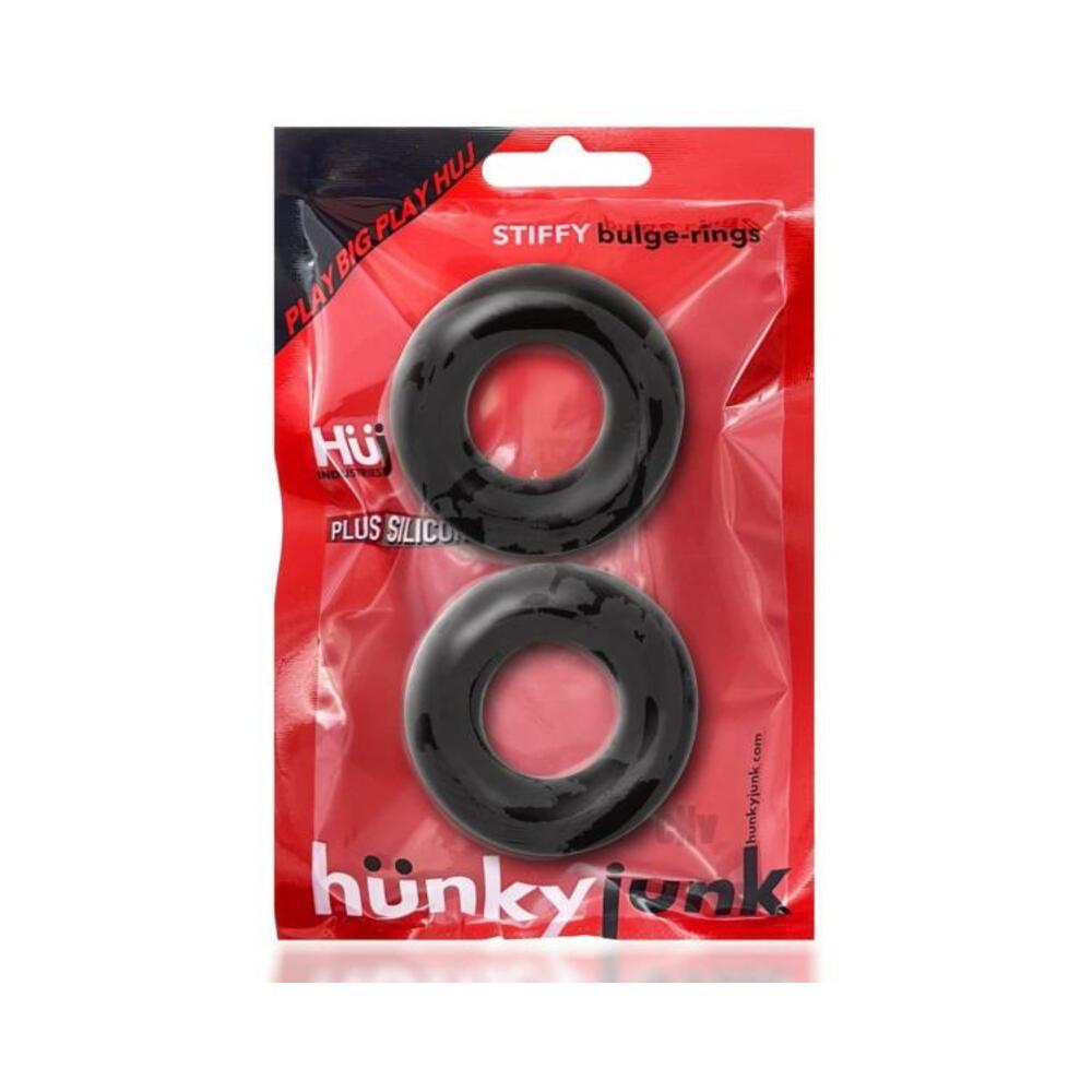 Oxballs Stiffy 2-pack Bulge Cockrings Silicone Tpr Tar Ice-blank-Sexual Toys®