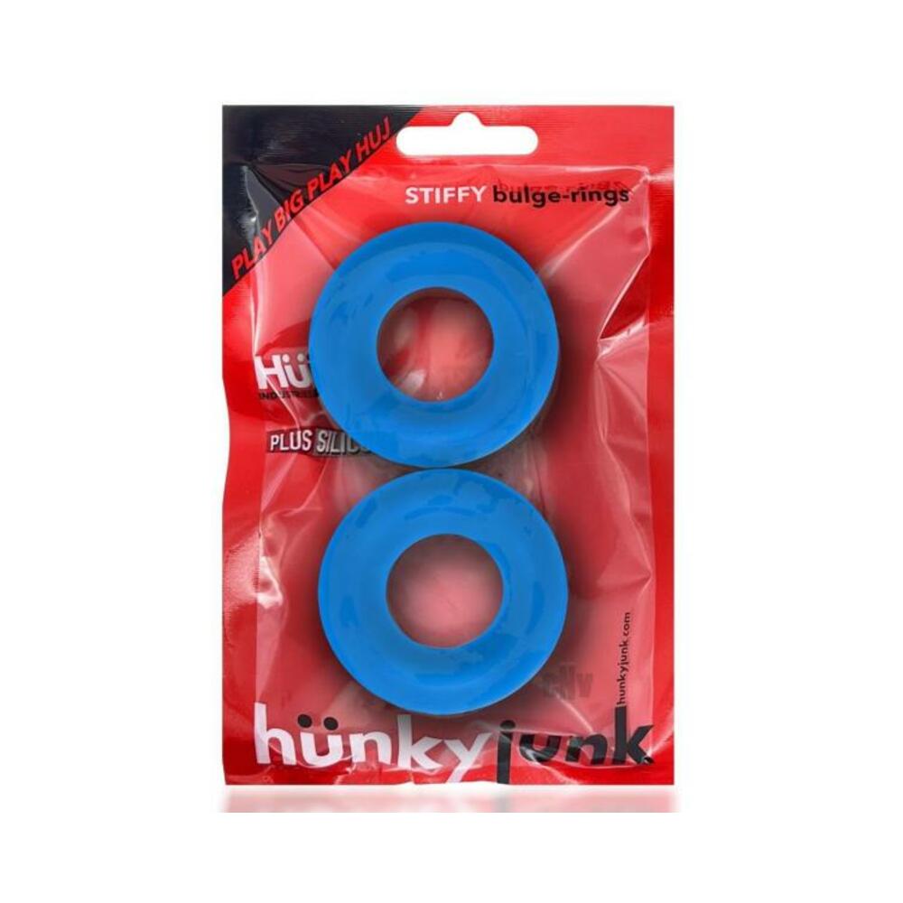 Oxballs Stiffy 2-pack Bulge Cockrings Silicone Tpr Teal Ice-blank-Sexual Toys®