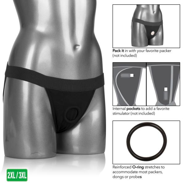 Packer Gear Black Jock Strap 2XL/3XL-Packer Gear-Sexual Toys®