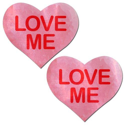 Pastease Liquid Pink Heart Love Me Pasties-Pastease Brand Pasties-Sexual Toys®