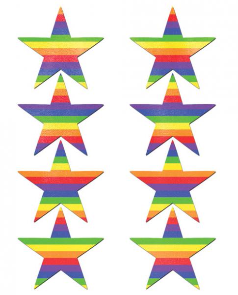 Pastease Mini Rainbow Stars Pack Of 8 O/S-Pastease Brand Pasties-Sexual Toys®