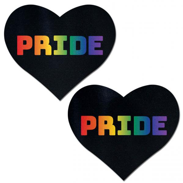 Pastease Rainbow Pride Black Hearts-Pastease Brand Pasties-Sexual Toys®