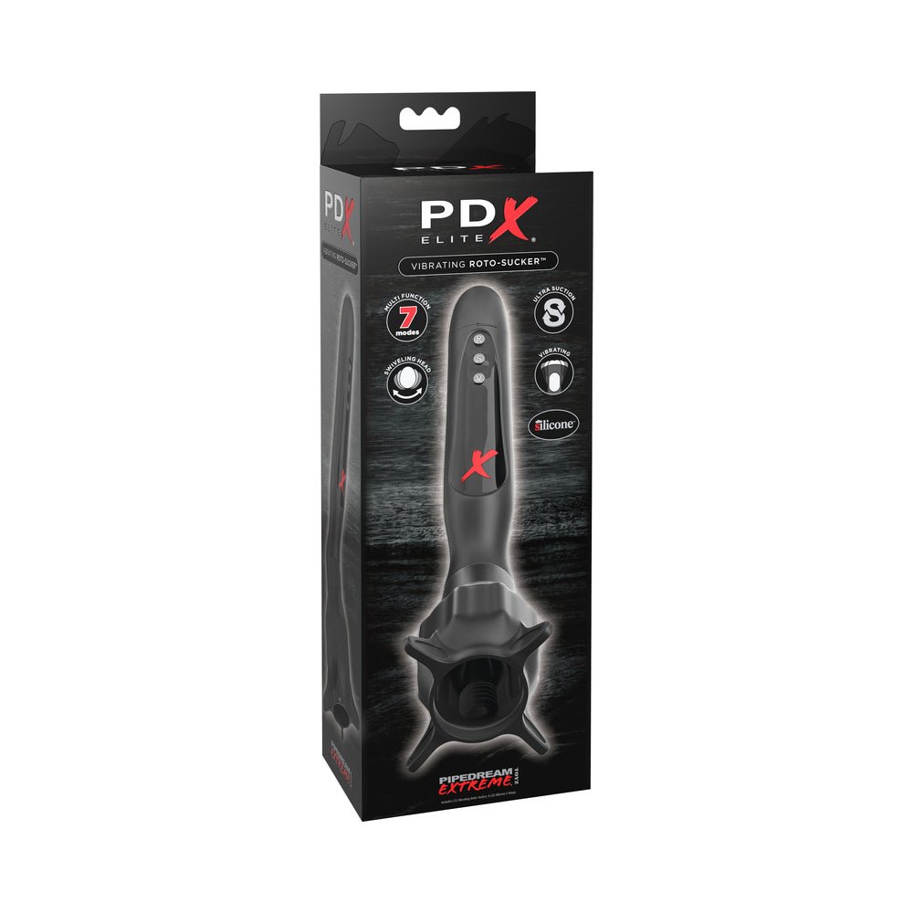 PDX Elite Vibrating Roto-Sucker Black-PDX Brands-Sexual Toys®