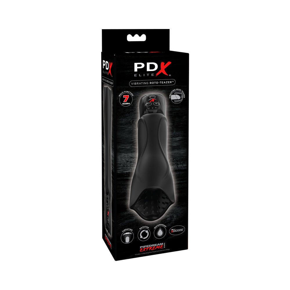 PDX Elite Vibrating Roto-Teazer Black-PDX Brands-Sexual Toys®