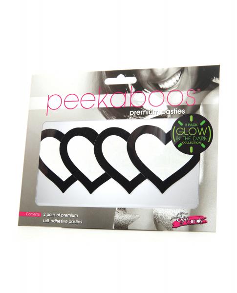 Peekaboo Glow In The Dark Hearts - Pack Of 2-Peekaboos-Sexual Toys®