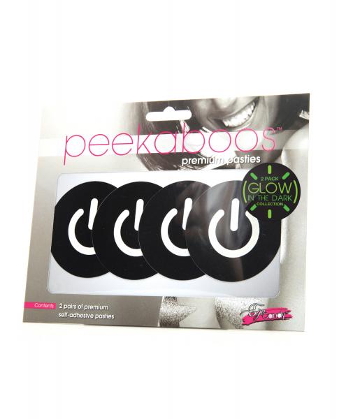 Peekaboos Glow In The Dark Power Button - Pack Of 2-Peekaboos-Sexual Toys®