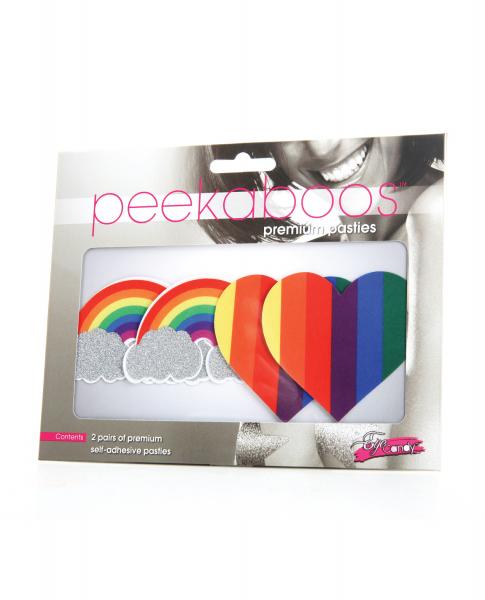 Peekaboos Pride Glitters Rainbows &amp; Hearts - Pack Of 2-Peekaboos-Sexual Toys®