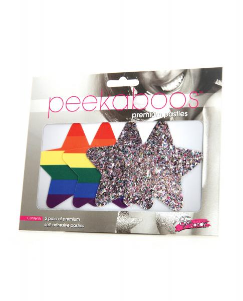 Peekaboos Pride Rainbow Glitter Stars - Pack Of 2-Peekaboos-Sexual Toys®