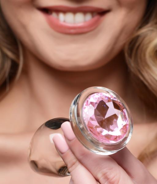 Pink Gem Glass Anal Plug - Large-Booty Sparks-Sexual Toys®