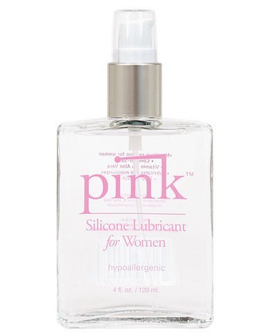Pink silicone lube 4 oz glass bottle-Pink-Sexual Toys®