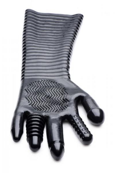 Pleasure Fister Extra Long Textured Fisting Glove Black-Master Series-Sexual Toys®