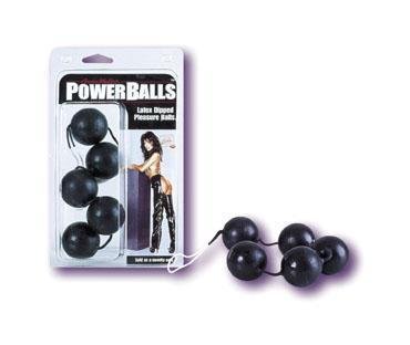 Power Balls Latex Dipped Weighted Pleasure Balls 1.25 Inch - Black-blank-Sexual Toys®