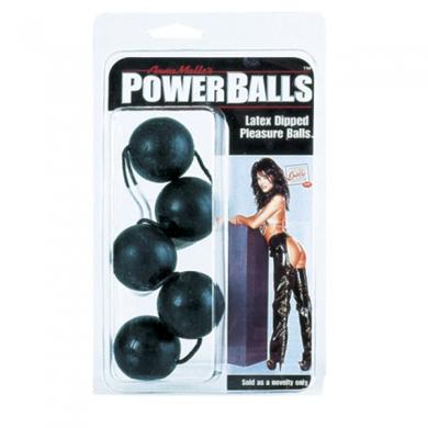 Power Balls Latex Dipped Weighted Pleasure Balls 1.25 Inch - Black-blank-Sexual Toys®