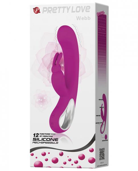 Pretty Love Webb Bunny Ears Rabbit Vibrator Fuchsia-Pretty Love-Sexual Toys®