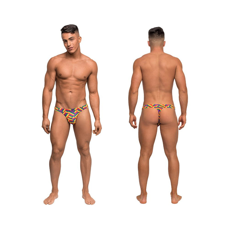 Pride Fest Contoured Pouch Bong Thong Rainbow S/M-Male Power-Sexual Toys®