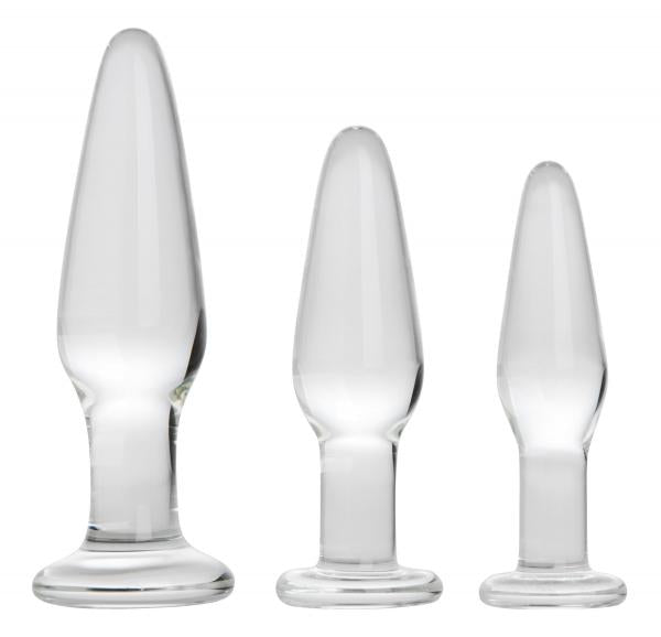 Prism Dosha 3 Piece Glass Anal Plug Kit-Prisms Erotic Glass-Sexual Toys®