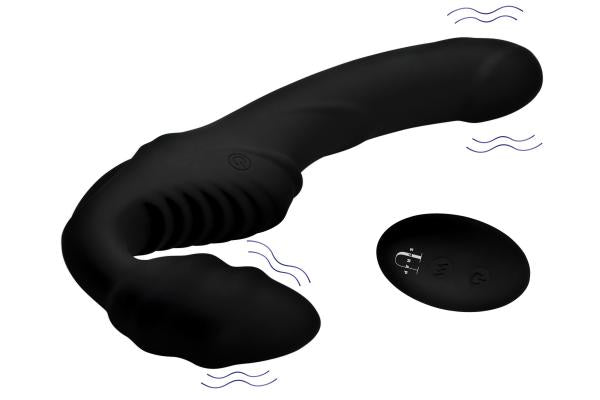 Pro Slim Rider Strapless Strap On With Remote Control Black-Strap U-Sexual Toys®