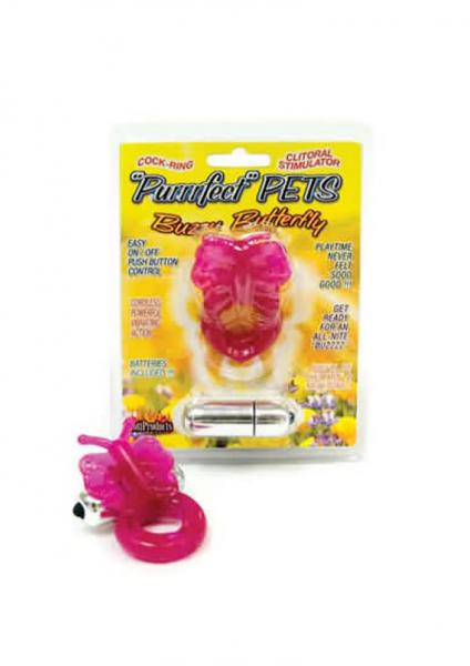Purrrfect Pets Buzzy Butterfly Stimulator With Vibrating Bullet  Magenta-blank-Sexual Toys®