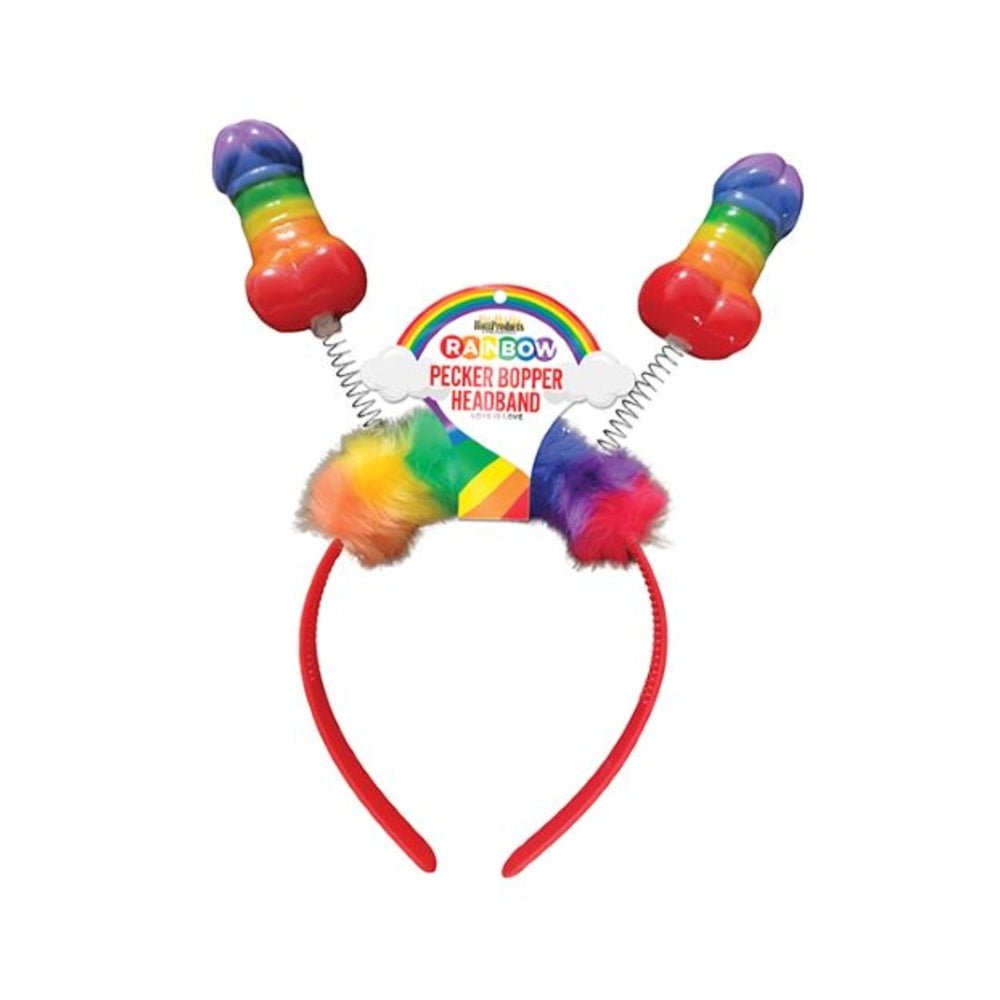 Rainbow Pecker Bopper Head Band O/S-Hott Products-Sexual Toys®
