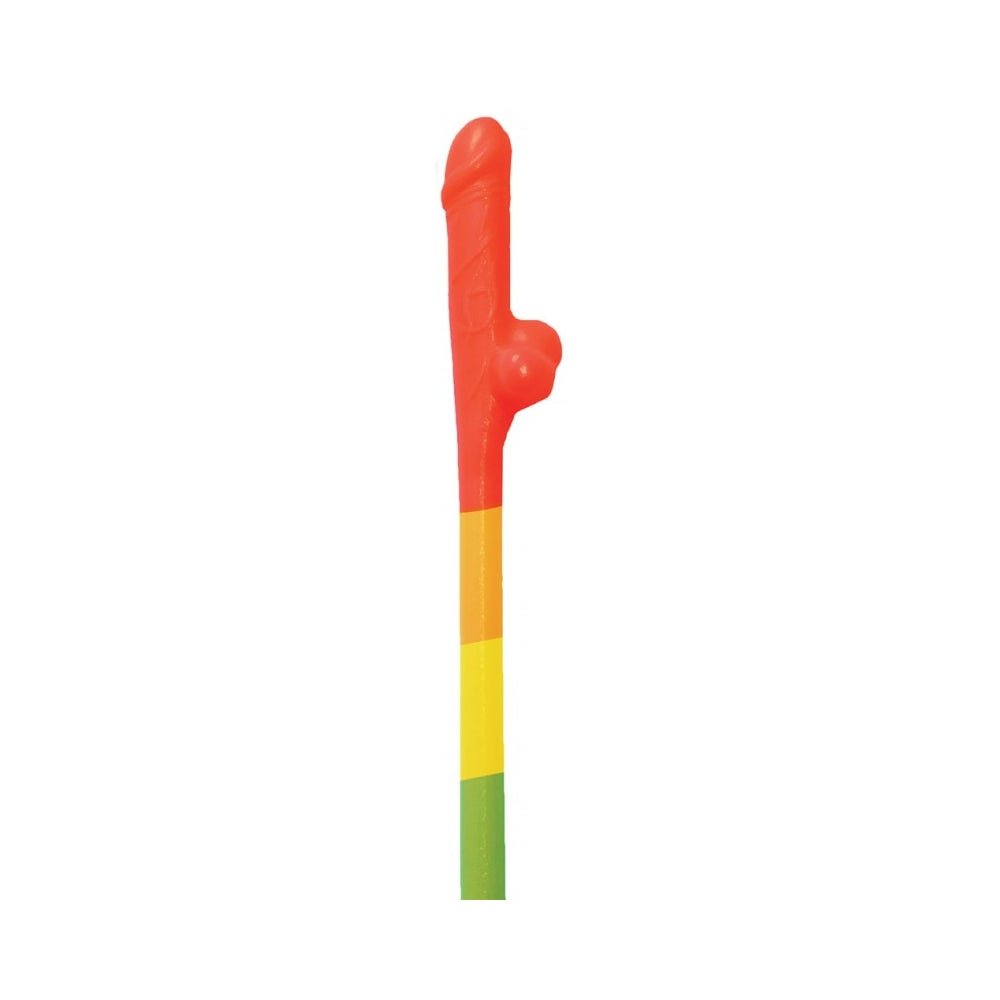 Rainbow Pecker Straws 10pk-Hott Products-Sexual Toys®