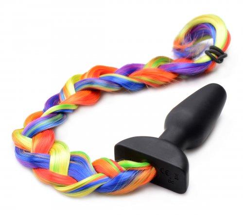 Rainbow Vibrating Pony Tail Anal Plug-Tailz-Sexual Toys®