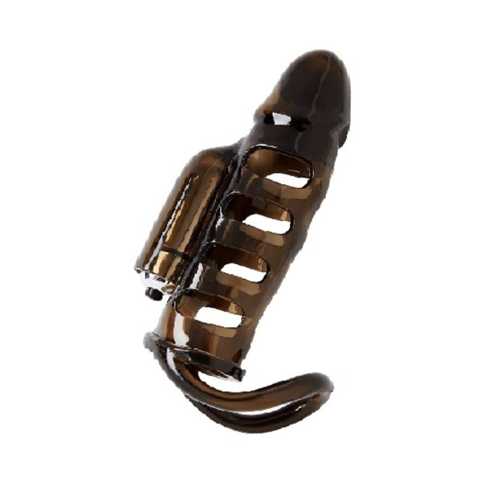 Ram Rod Penis Sleeve With Power Bullet Black-Hott Products-Sexual Toys®