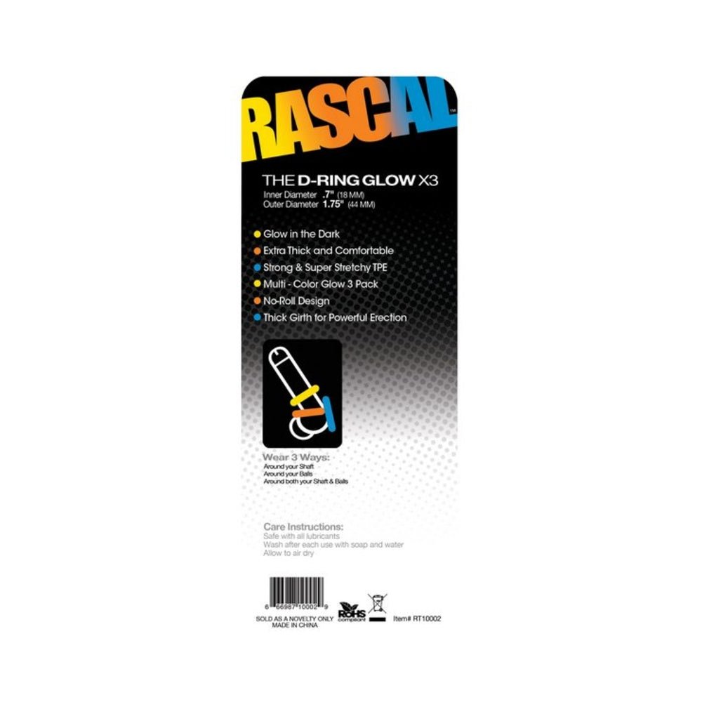 Rascal Toys The D-Ring Glow X3 3 Piece Donut Kit-Rascal-Sexual Toys®